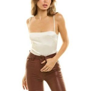 Danielle Bernstein Strappy Satin Bodysuit